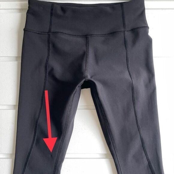Lululemon Tight Stuff Tight Black Crop 23” Luxtreme Leggings Size 4 - Picture 11 of 11